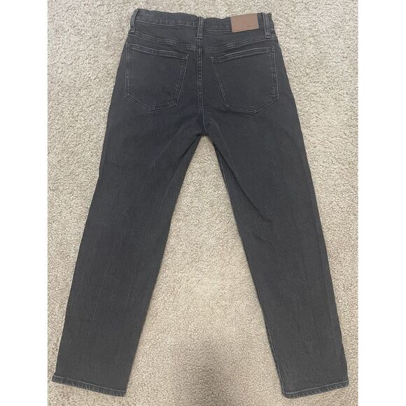 Madewell Mid Rise Perfect Vintage Jean Size 26 Enmore Dark Distressed Black - Picture 6 of 8